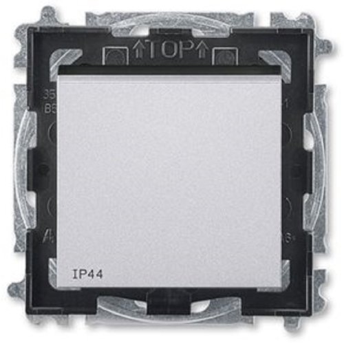 Переключатель без рамки ABB EPJ Levit 1-кл. перекрестный IP44 серебро/дымчатый чёрный картинка